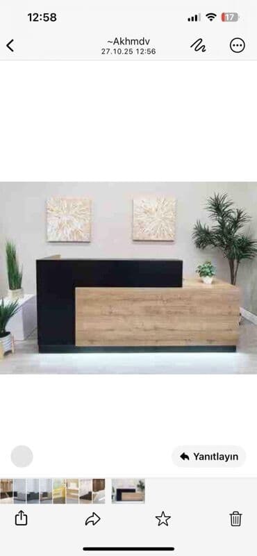 maşın sekilleri: Resepsiyon masası – müasir dizayn - Material: MDF/laminasiya edilmiş — 1