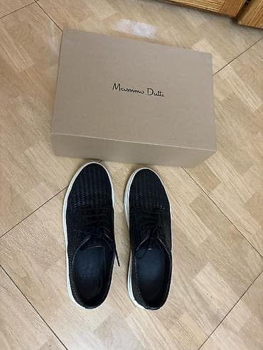 Massimo Dutti kişi idman ayaqqabısı - Rəng: qara (ağ altlıqlı) - — 1