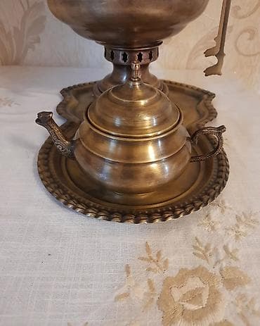 su ceni ikinci el: Misin (pirinç) samovar dəsti - Material: bürünc/pirinç tonlu metal — 4