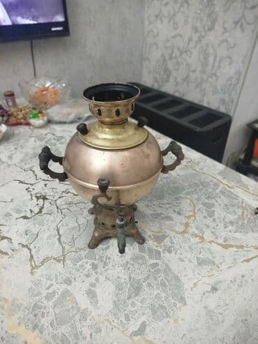 Kia: Klassik mis/bronz samovar - Material: mis/bronz gövdə, tökmə — 2