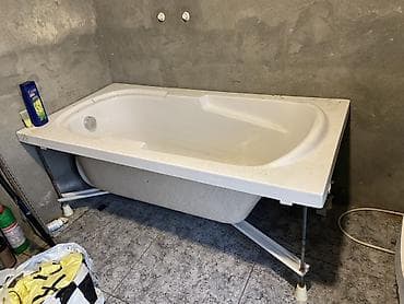 hamam caqquzi: Akril hamam vannası və karkas - Material: akril - Forma: düzbucaqlı — 1