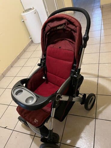 uşaq yeməyi: Uşaq arabası – Huizhi (qırmızı/bordo) - Yüngül alüminium gövdə — 3