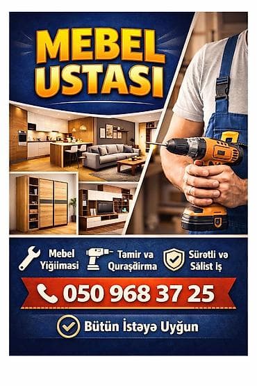 Mebel Ustası – Peşəkar montaj və təmir xidməti - Mebel yığılması