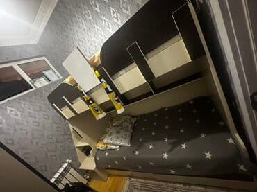 Ev üçün mebel: Oğlan və qız üçün, İşlənmiş, Çarpayı, Matras ilə, Siyirməli — 1