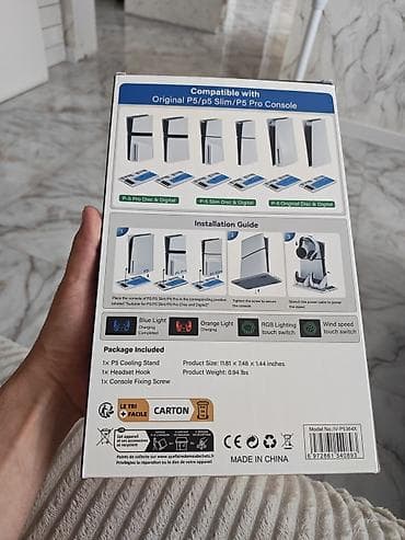 wi və sa: OVO P5 Cooling Stand with Controller Charger – PS5 üçün çoxfunksiyalı — 2