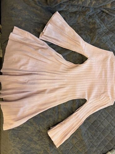 toy ucun super donlar sekilleri: Zərif trikotaj qadın donu - Rəng: açıq pudra/çəhrayı - Material — 2