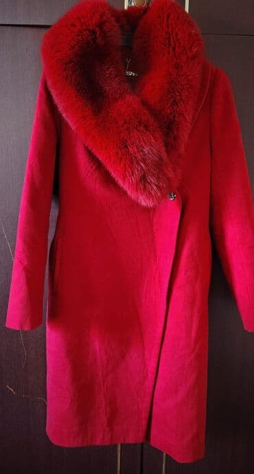 deri kurtka modelleri: Palto, rəng - Qırmızı — 1