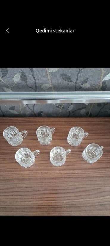 Mətbəx aksesuarları: Stəkanlar, Xrustal, 6 ədədli dəst, 200 ml — 2