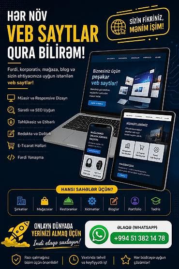 Veb saytların hazırlanması | Domen, Hosting