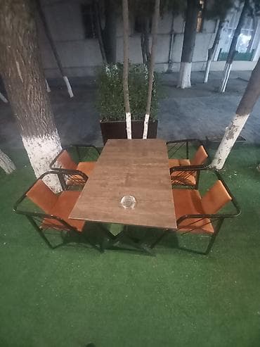 кухонные стулья: Kafelər, restoranlar və həyətlər üçün 1 masa + 4 oturacaqdan ibarət — 1