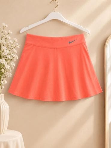 mini etek: Nike qadın tennis/skort ətəyi – qarpızı xatırladan canlı koral rəngdə — 1
