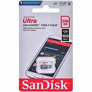 telefon üçün yaddaş kartı: SanDisk Ultra microSDXC UHS-I yaddaş kartı – 256 GB - Yaddaş tutumu — 1