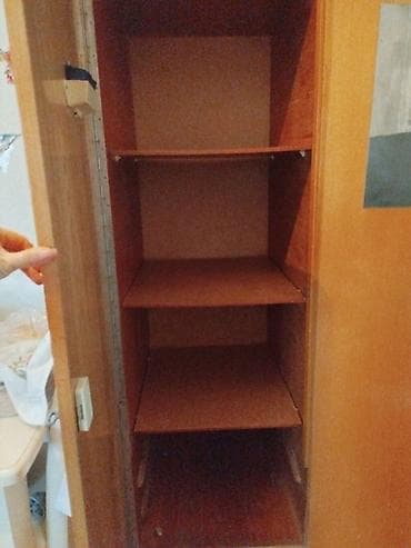 dehliz mebeli: İşlənmiş, 3 qapılı, Güzgülü, Qəhvəyi, Taxta, Açılan, Düz dolab — 5