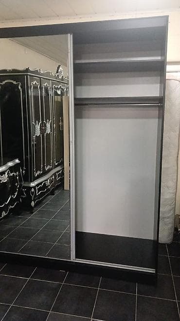 Шкафы: Б/у, 2 двери, С зеркалом, Коричневый, Другой материал, Купе, Прямой шкаф — 3