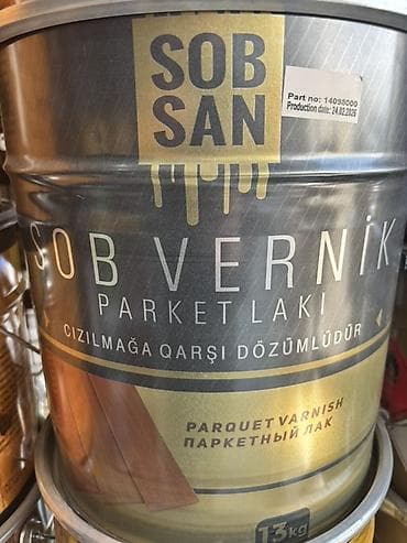 pol taxtaları: Selülozik Döşəmə və parket üçün lak, SOBSAN, 13 l, rəng - Şəffaf, Qoruma — 4