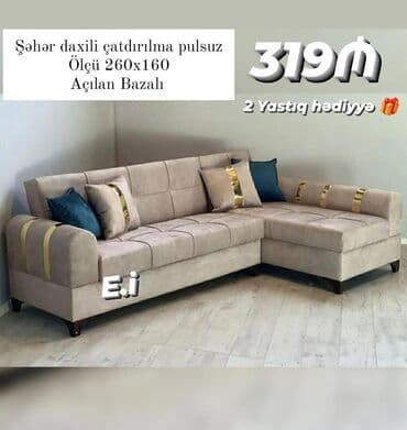 kunc divan modelleri 2020: Künc divan, Yeni, Açılan, Bazalı, Parça, Şəhərdaxili pulsuz çatdırılma — 1