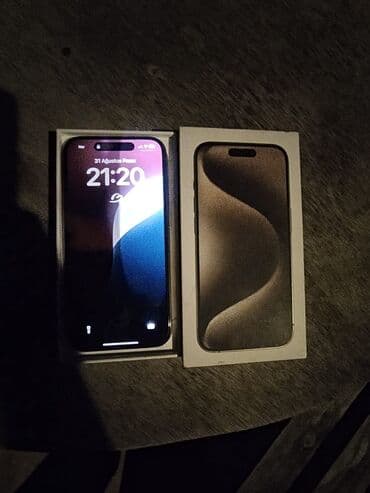 IPhone 15 Pro, 128 GB, Natural Titanium, Simsiz şarj, Sənədlərlə, Face ID