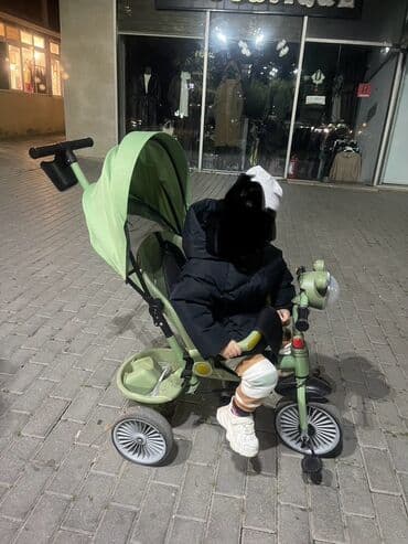 velosiped uşaq üçün: Uşaq üçtəkərli velosipedi – çoxfunksiyalı model - Rəng: açıq — 1