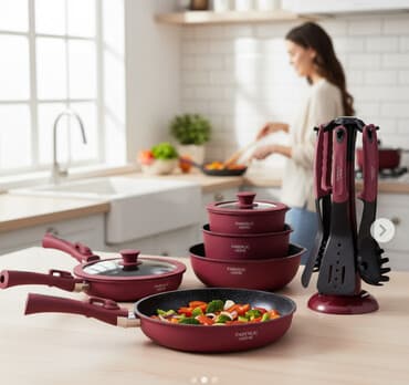 Tava, rəng - Qırmızı, Alüminium