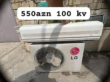 panel radiator: LG split kondisioner seti (daxili və xarici blok). Divar tipli model — 1