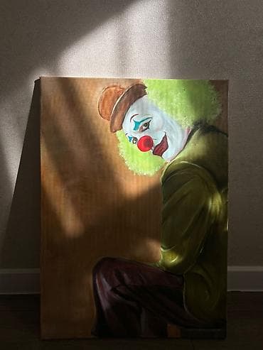 qlobus sekli: 50x70 polyester kətan üzərində yağlı boya rəsm əsəri. Kafe və — 2