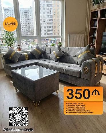 Künc divan, Qonaq otağı üçün, Açılan