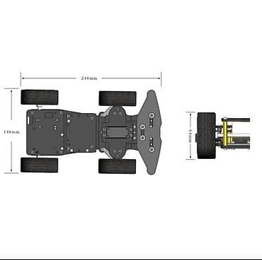klavyatura komputer: 4WD RC Robot Avtomobil Şassisi – Enkoder Motorlu, Metal Servo — 2
