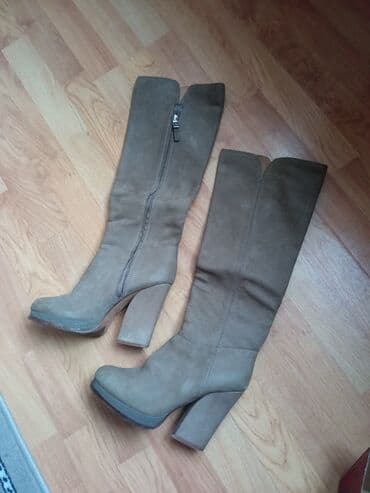 ВАЗ (ЛАДА): Ботфорты, Размер: 38, цвет - Серый, Б/у — 2