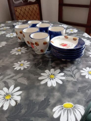 gren kofe qiymeti: Qəhvə dəsti, rəng - Göy, Keramika, 6 nəfərlik — 1