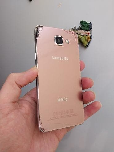 samsung a5 2016 ekran: Samsung Galaxy A5 2016, 16 GB, rəng - Qızılı, Qırıq — 2