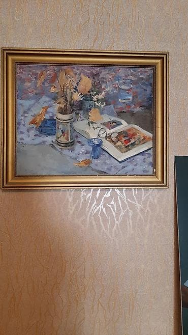 Yağlı boya tablo – natura mort (still-life) - Mövzu: Masa üzərində