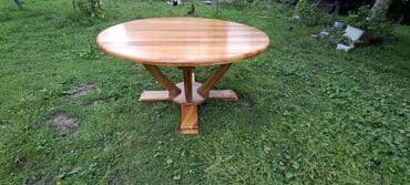 Masalar: Qonaq masası, Açılmayan, Taxta, Yumru masa — 6