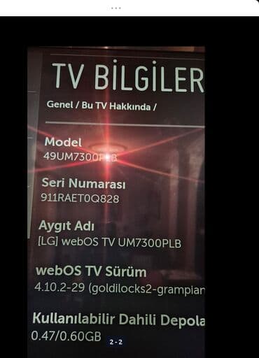 televizor ekranı: İşlənmiş Televizor LG OLED 43" 4K (3840x2160), Ödənişli çatdırılma — 5