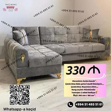 Künc divan, Yeni, Açılan, Bazalı, Parça, Şəhərdaxili pulsuz çatdırılma