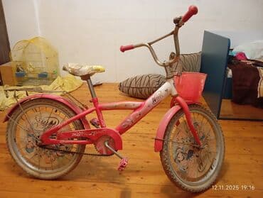 uşaq çadır: Uşaq velosipedi – qızlar üçün dizayn - Rəng: çəhrayı/ağ - Təkər — 2