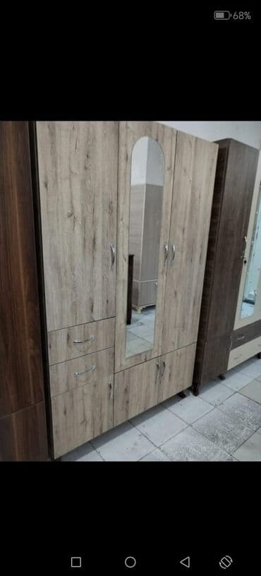 asilqan dolab: Açılan, 3 qapılı Düz dolab, Qarderob, paltar dolabı — 6
