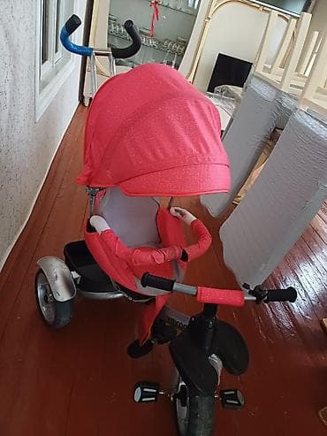 hoverboard ucuz: Uşaq üçtəkərli velosiped/araba – qırmızı Xüsusiyyətlər: - 3 təkərli — 4