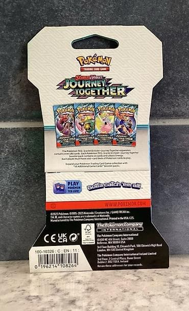 pokemon kartları: Pokemon Journey Together Booster pack sleeved.Original pokemon — 2