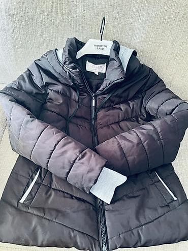 tul paltar modelleri: Qadın qış gödəkçəsi - Rəng: tünd qara - Ölçü: 3XL (etiketdə 180/108A) — 2