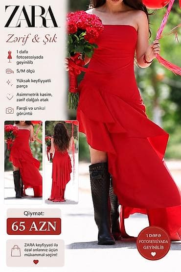 ZARA – Zərif & Şık qırmızı don - Ölçü: S/M - Yüksək keyfiyyətli lalafo.az -da ZARA – Zərif & Şık qırmızı don - Ölçü: S/M - Yüksək keyfiyyətli