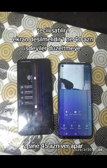 Usda 1 telefon ekranin deyisesine 40 azn isdeyr onan basqa hec bir