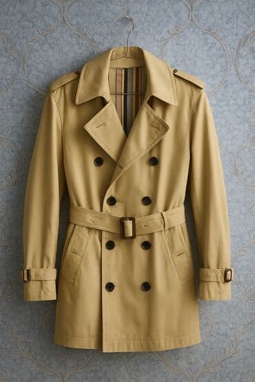 Klassik bej rəngli trençkot - Üslub: İkiqat sutaşlı (double-breasted) lalafo.az -da Klassik bej rəngli trençkot - Üslub: İkiqat sutaşlı (double-breasted)