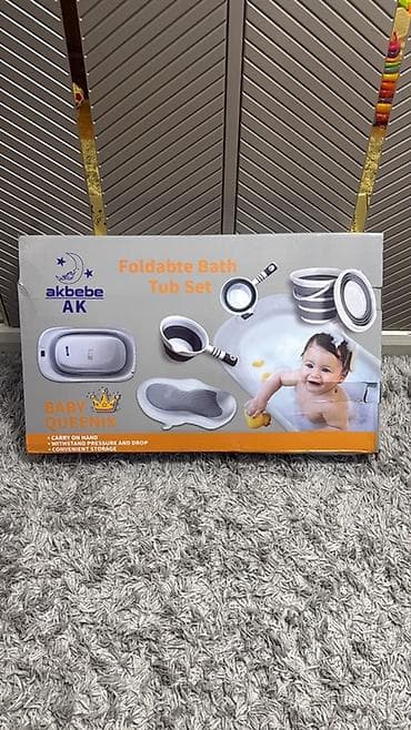 triko dest: Akbebe AK Baby Queenix – qatlanan vanna dəsti Məhsul: Foldable Bath — 1