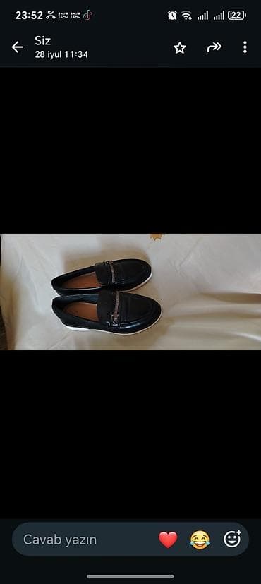 Qadın loafer ayaqqabısı - Rəng: qara - Model: klassik loafer, üst — 1