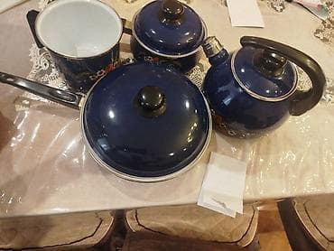 emal qazan destleri: Qazan, rəng - Mavi — 2