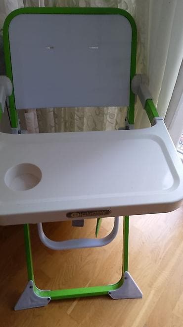 Yemək masaları, oturacaqları: Uşaq yemək stulu – Gigababy - Brend/logo: Gigababy - Rənglər: ağ — 1