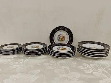 luminark qablar: Nahar dəsti, rəng - Göy, Farfor, Alpina, 6 nəfərlik, Azərbaycan — 1