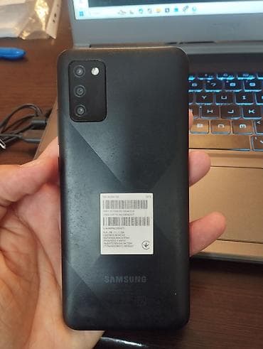 iphone x telefon: Samsung Galaxy A02 S, 32 GB, rəng - Qara, İki sim kartlı — 7