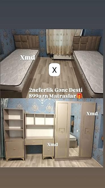 2 nəfərlik gənc dəsti – 899 AZN, matraslar daxildir. Dəst tərkibi: - — 1