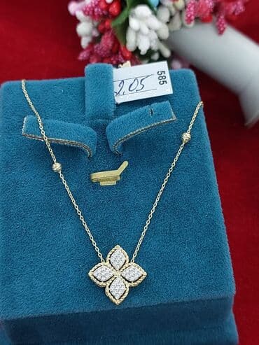 qaş sabitləyici: Boyunbağı, Pandora, Sarı qızıl, 585 Əyar, 2100 g — 1